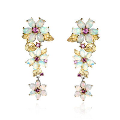 Welo Opal Silver Earrings (Dallas Prince Designs)