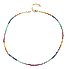 Colombian Emerald Silver Necklace