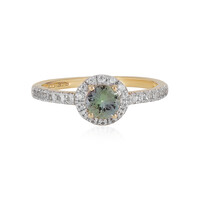 9K Green Tanzanite Gold Ring
