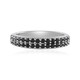 Black Spinel Silver Ring