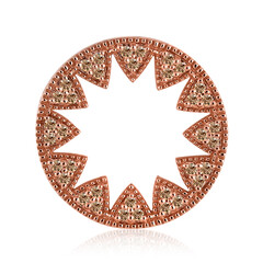 9K SI1 Argyle Rose De France Diamond Gold Pendant