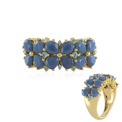 Blue Opal Silver Ring