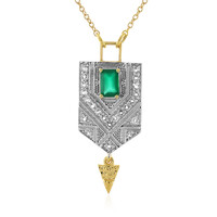 Green Onyx Silver Necklace