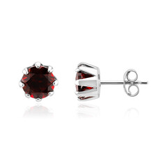 Mozambique Garnet Silver Earrings