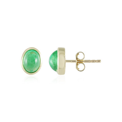 9K Colombian Emerald Gold Earrings