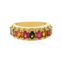 Fancy Tourmaline Silver Ring