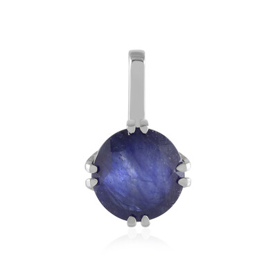9K Madagascar Blue Sapphire Gold Pendant