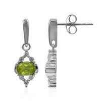 Burmese Peridot Silver Earrings