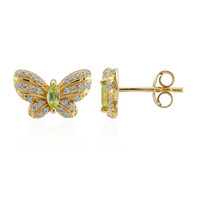 Burmese Peridot Silver Earrings