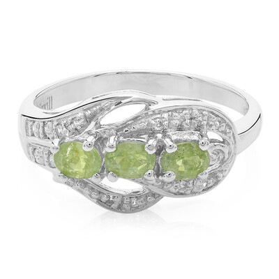 Cuprian Tourmaline Silver Ring