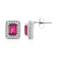 Madagascar Ruby Silver Earrings