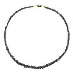 Black Diamond Silver Necklace(Adela Silber)