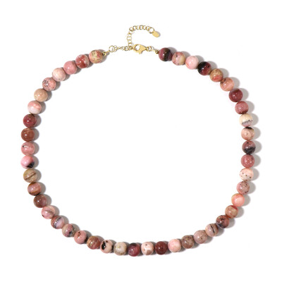 Pink Opal Silver Necklace