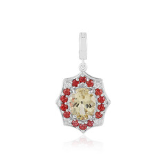 Yellow Beryl Silver Pendant
