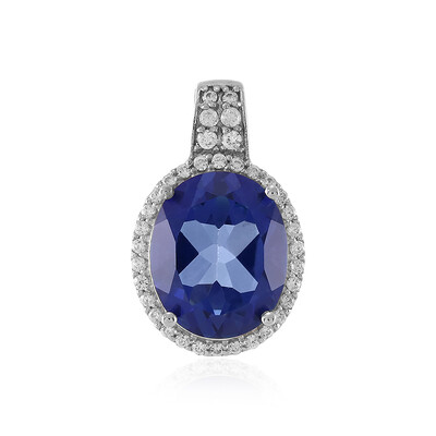 Royal Blue Topaz Silver Pendant
