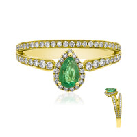 18K AAA Zambian Emerald Gold Ring (CIRARI)