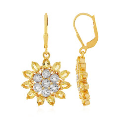 Golden Beryl Silver Earrings