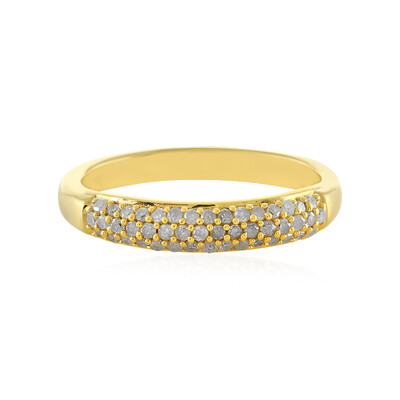 I4 (J) Diamond Silver Ring