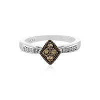 I2 Champagne Diamond Silver Ring