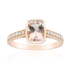 14K AAA Morganite Gold Ring (CIRARI)