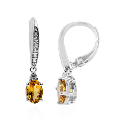 Cognac Scapolite Silver Earrings