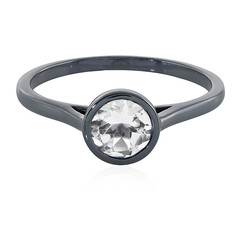 White Quartz Silver Ring