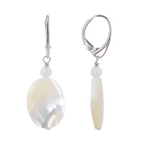 Mother of Pearl Silver Earrings