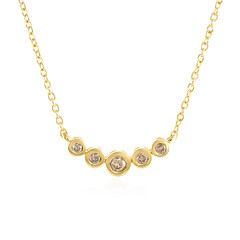 I3 Champagne Diamond Silver Necklace