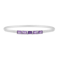 Amethyst Silver Bangle (Remy Rotenier)