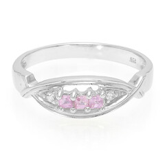 Ceylon Pink Sapphire Silver Ring