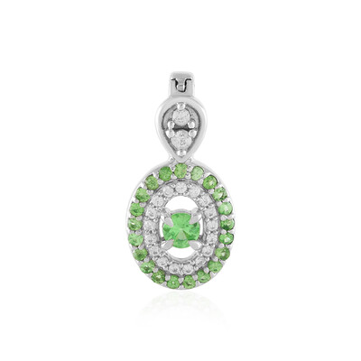 Tanzanian Tsavorite Silver Pendant