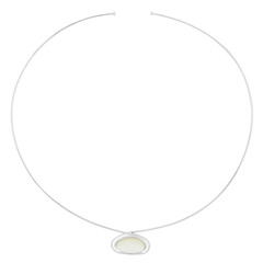 Mother of Pearl Silver Choker