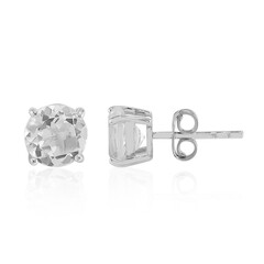 White Topaz Silver Earrings