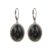 Seraphinite Silver Earrings
