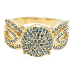 Fancy Diamond Silver Ring