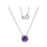 Zambian Amethyst Silver Necklace