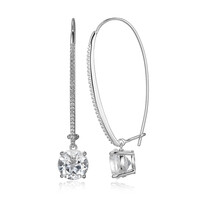 White Topaz Silver Earrings