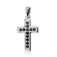Black Diamond Silver Pendant