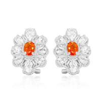Mexican Fire Opal Silver Earrings (Dallas Prince Designs)