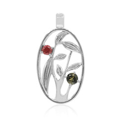 Green Tourmaline Silver Pendant (VIENNA 1903)