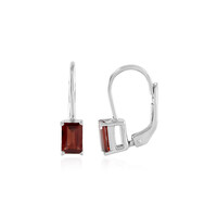 Mozambique Garnet Silver Earrings