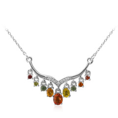 Fancy Sapphire Silver Necklace