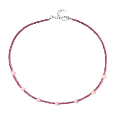 Rose Quartz Silver Necklace