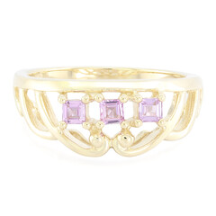 9K Unheated Ceylon Purple Sapphire Gold Ring