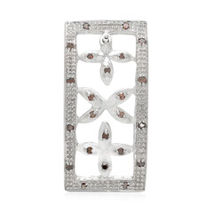 Fancy Diamond Silver Pendant