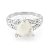 Howlite Silver Ring
