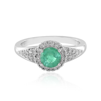 Colombian Emerald Silver Ring