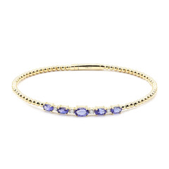 14K AAA Tanzanite Gold Bangle (CIRARI)