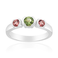 Brazilian Green Tourmaline Silver Ring (Pallanova)