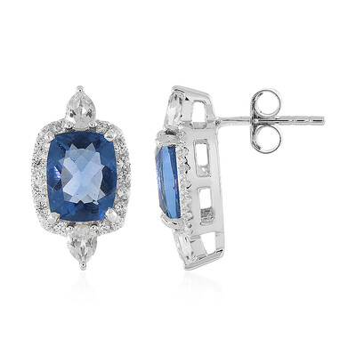 Colour Change Fluorite Silver Earrings